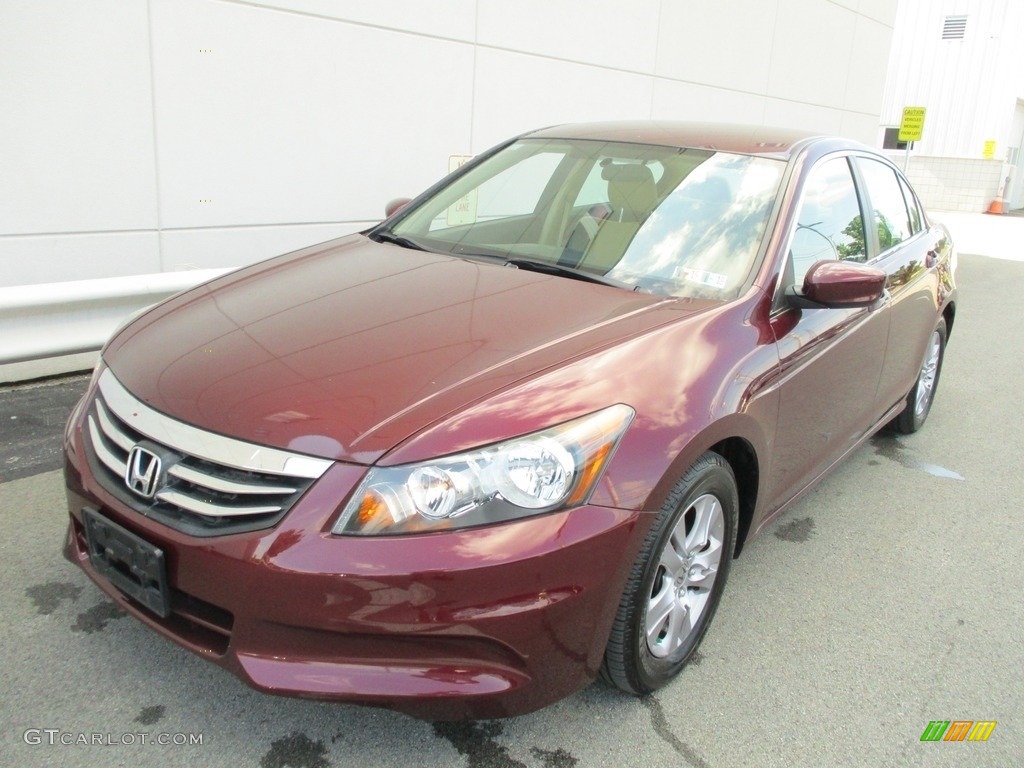2012 Accord LX Premium Sedan - Basque Red Pearl II / Ivory photo #9
