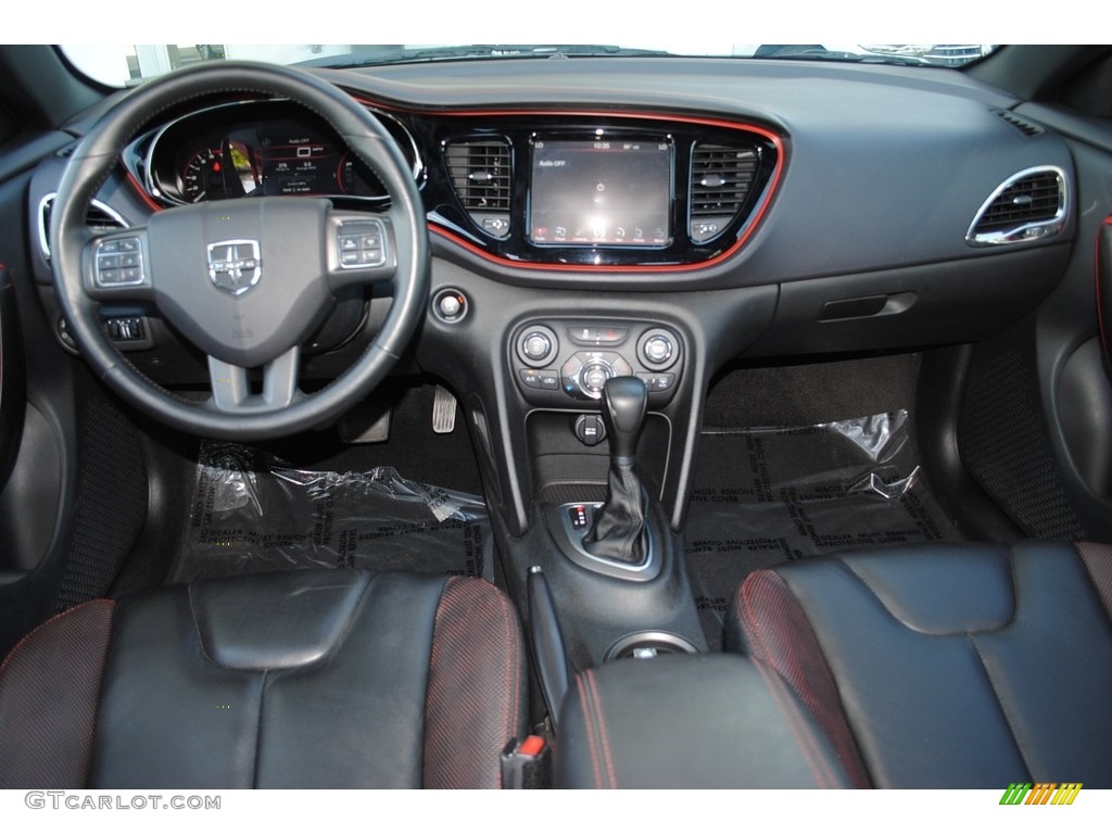 2015 Dart GT - Vitamin C / Black/Ruby Red Accent Stitching photo #13