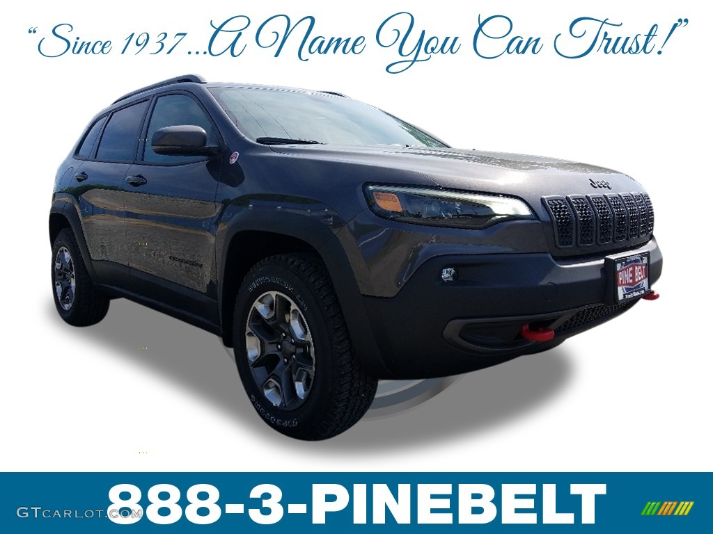 2019 Cherokee Trailhawk 4x4 - Granite Crystal Metallic / Black photo #1