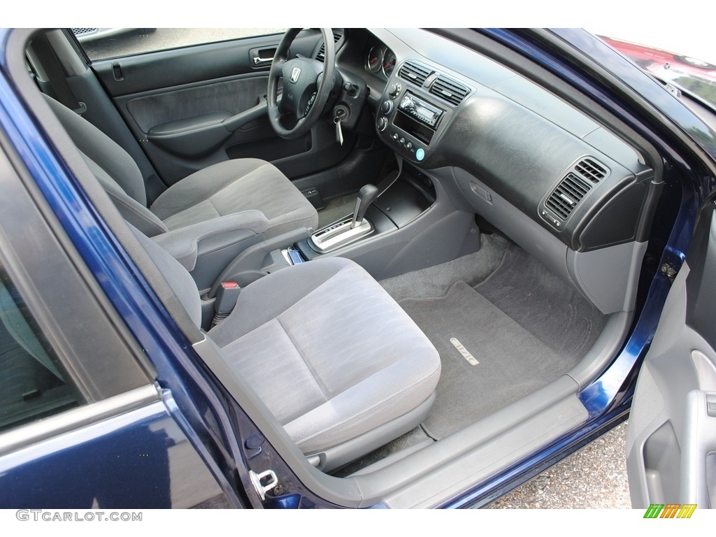 2003 Civic EX Sedan - Eternal Blue Pearl / Gray photo #12