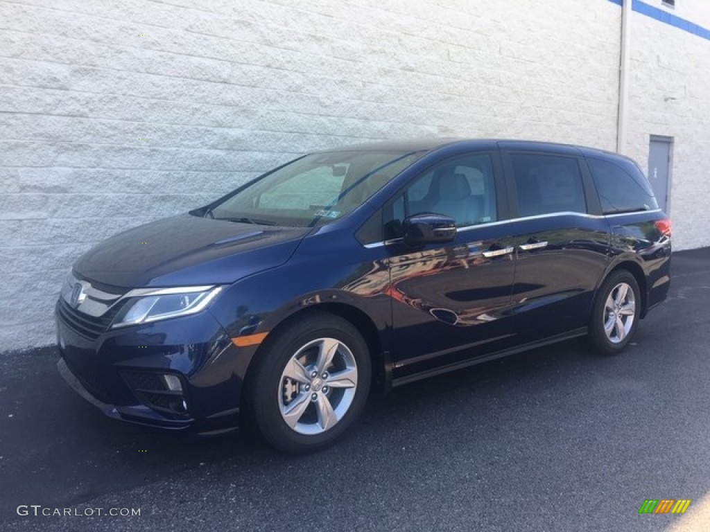 2019 Odyssey EX-L - Obsidian Blue Pearl / Gray photo #8