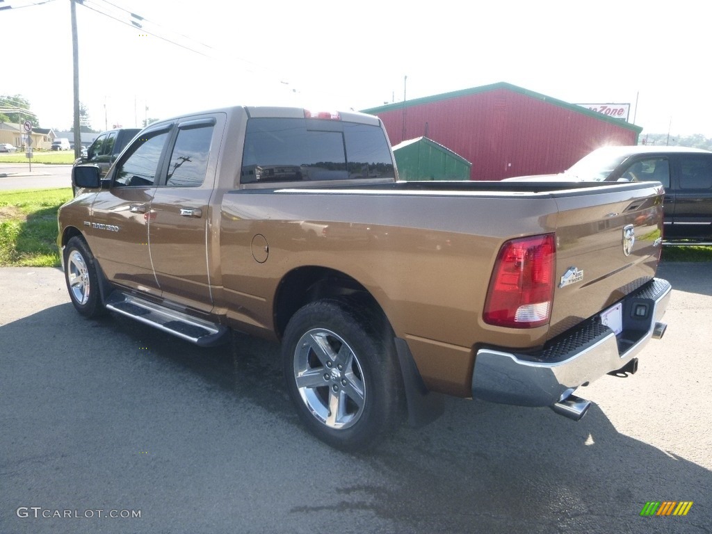 2012 Ram 1500 SLT Quad Cab 4x4 - Saddle Brown Pearl / Dark Slate Gray/Medium Graystone photo #3