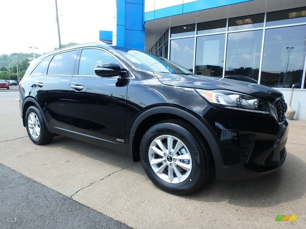 Ebony Black 2019 Kia Sorento LX AWD Exterior Photo #128021701
