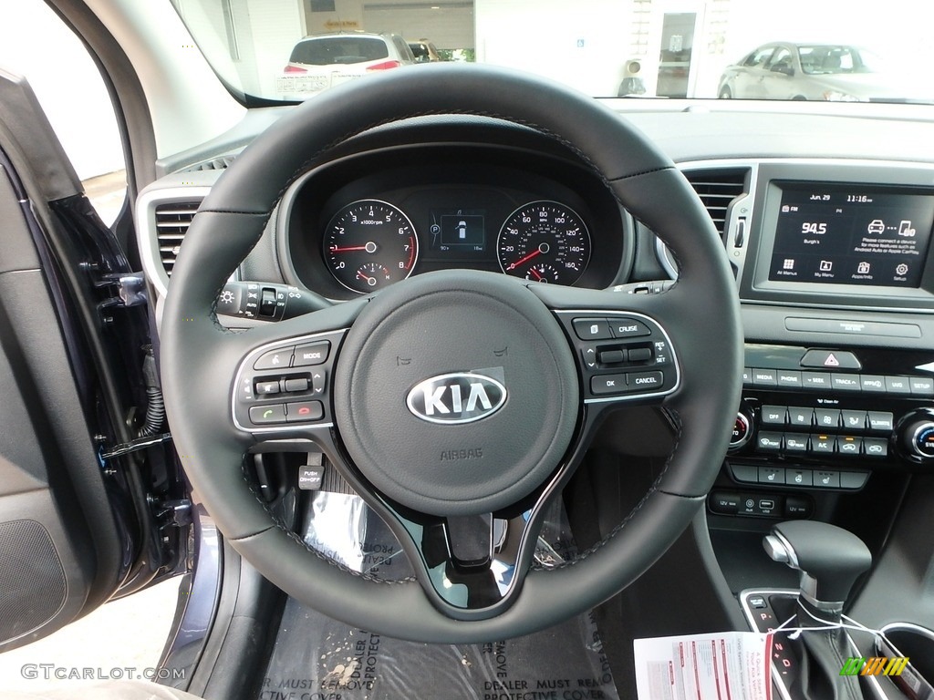 2019 Kia Sportage EX AWD Black Steering Wheel Photo #128022334