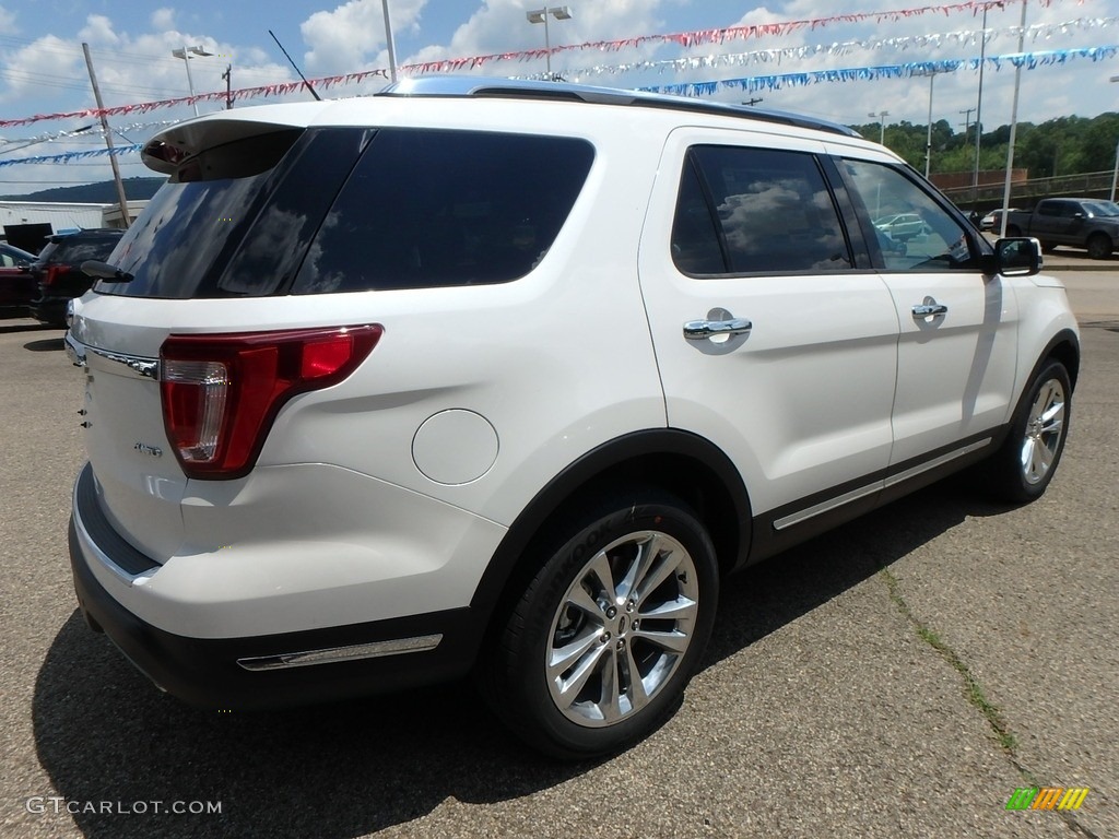 2018 Explorer Limited 4WD - White Platinum / Ebony Black photo #3