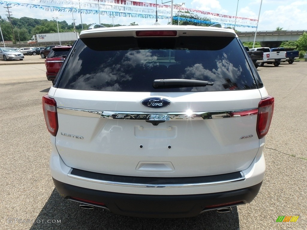 2018 Explorer Limited 4WD - White Platinum / Ebony Black photo #4