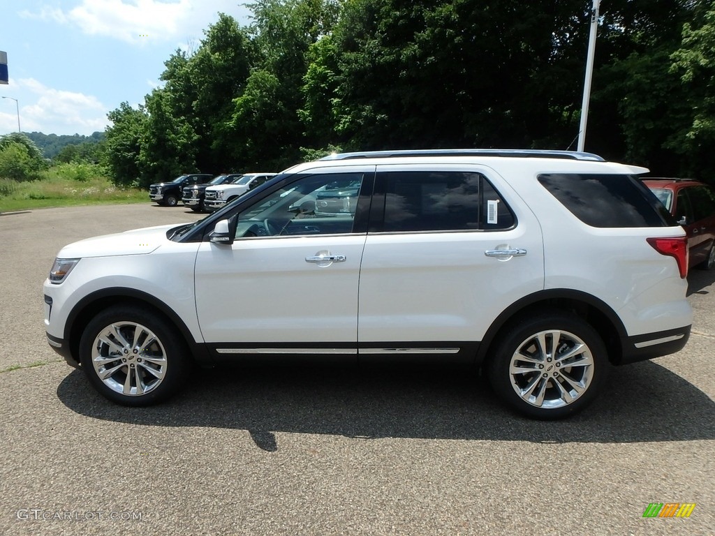 2018 Explorer Limited 4WD - White Platinum / Ebony Black photo #6