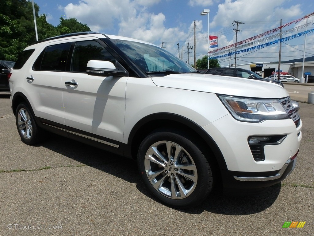 2018 Explorer Limited 4WD - White Platinum / Ebony Black photo #9