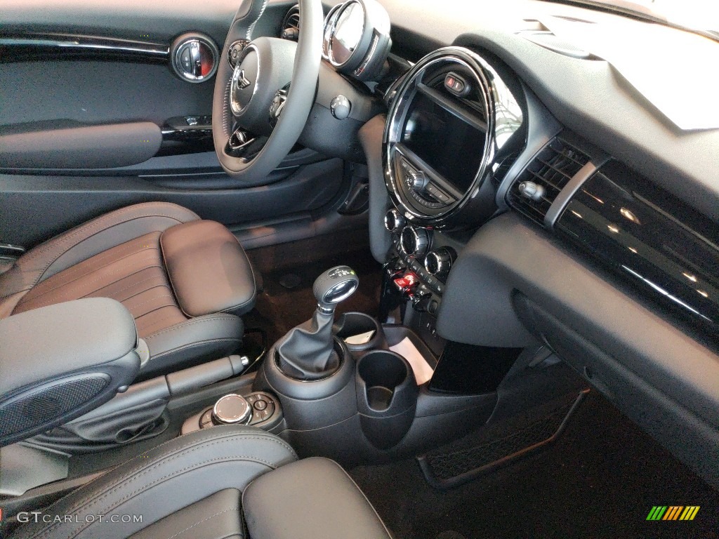 Carbon Black Lounge Leather Interior 2019 Mini Hardtop Cooper 2 Door Photo #128038213