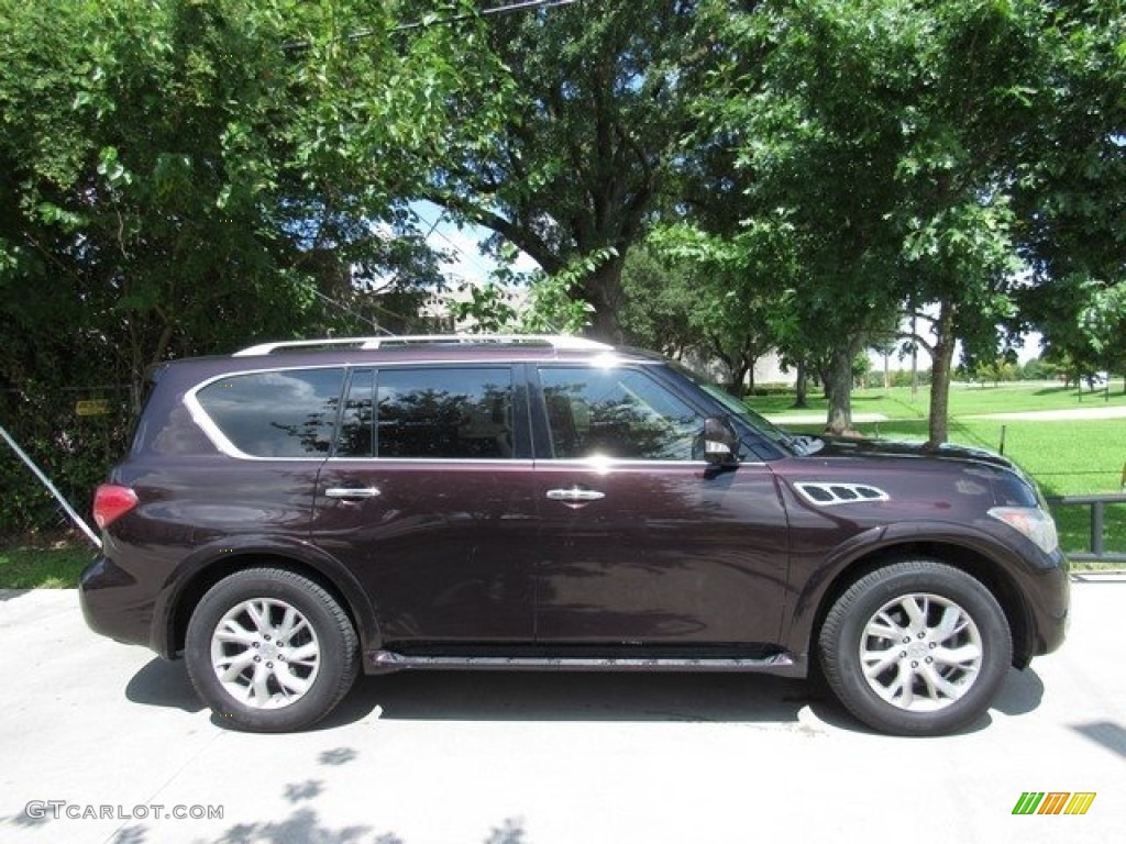 2012 QX 56 - Dark Currant / Wheat photo #6