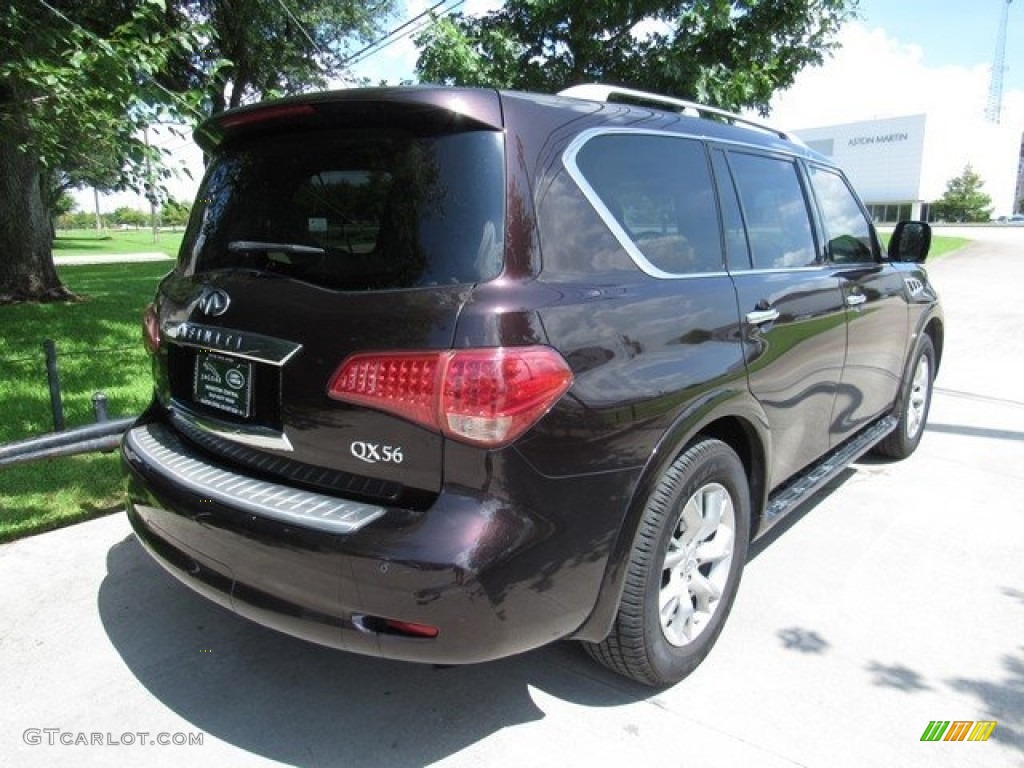 2012 QX 56 - Dark Currant / Wheat photo #7