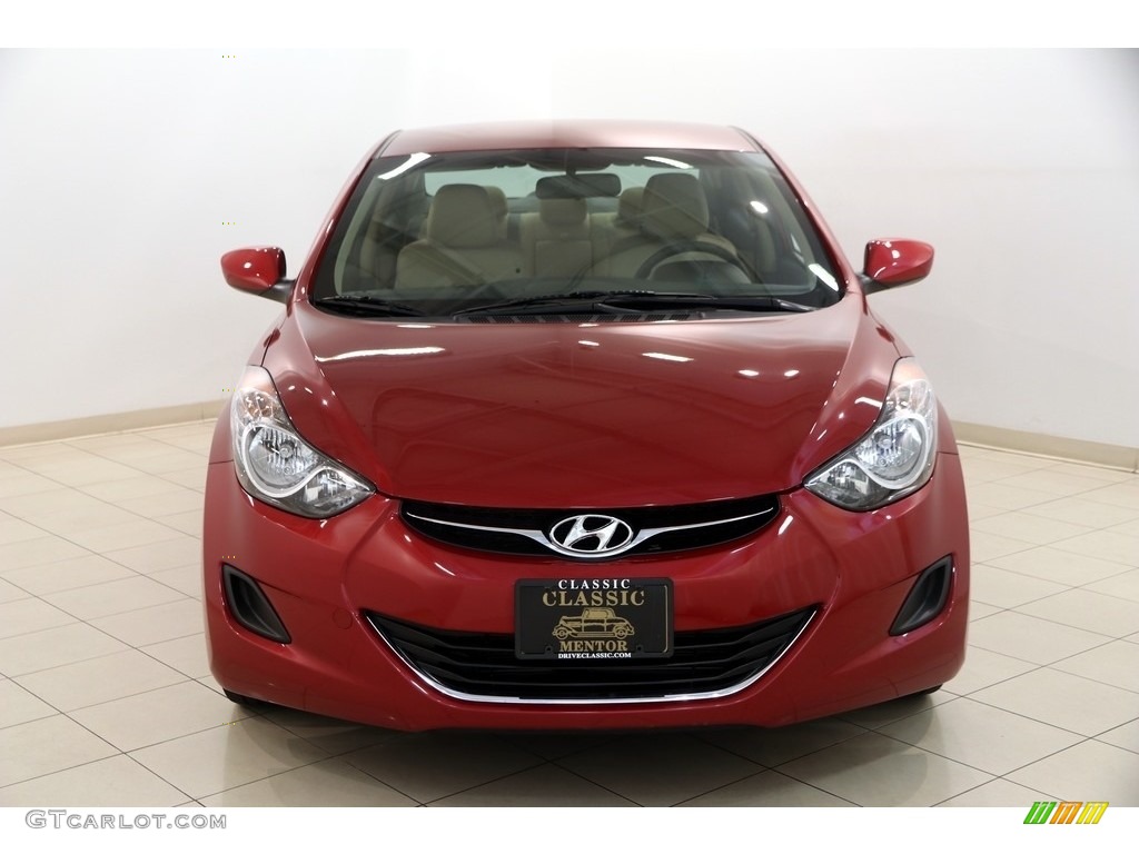 2011 Elantra GLS - Red Allure / Beige photo #2