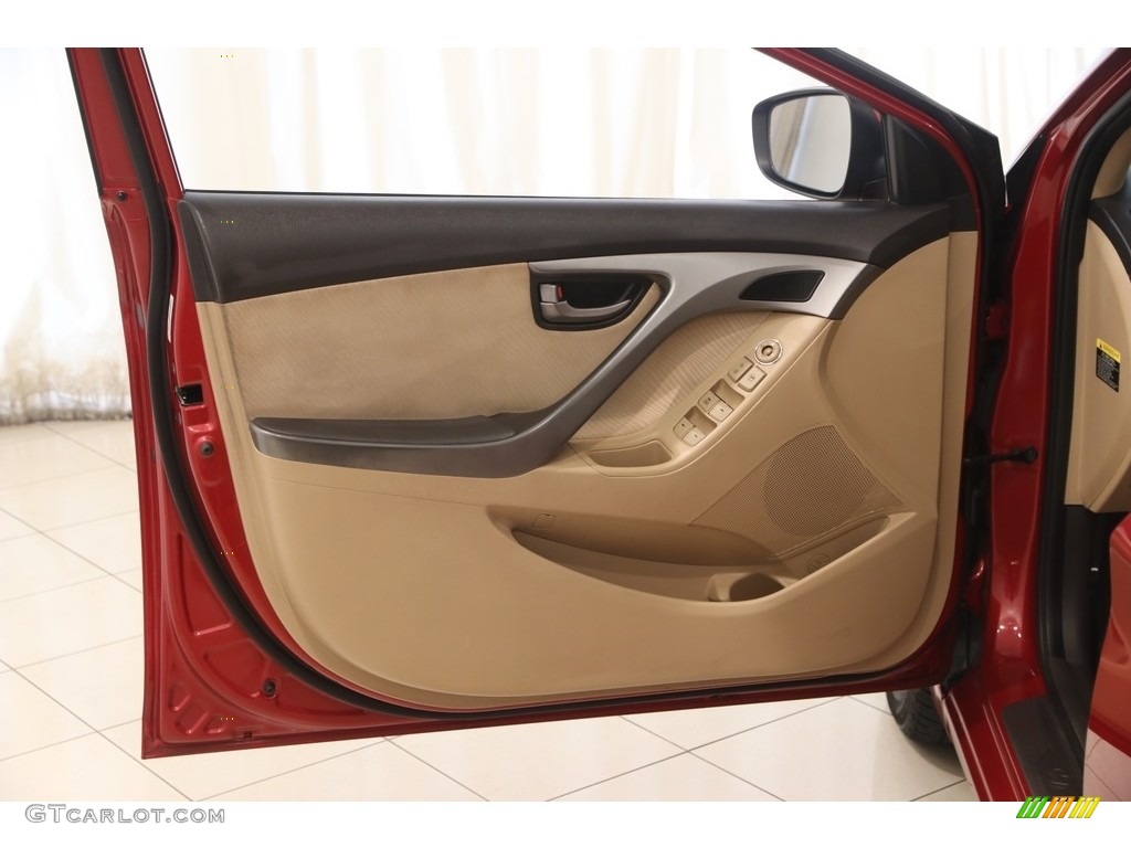 2011 Elantra GLS - Red Allure / Beige photo #4
