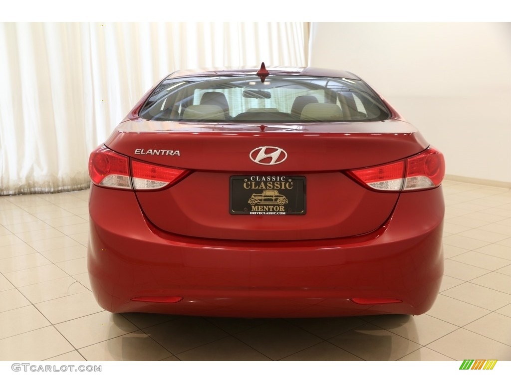 2011 Elantra GLS - Red Allure / Beige photo #15