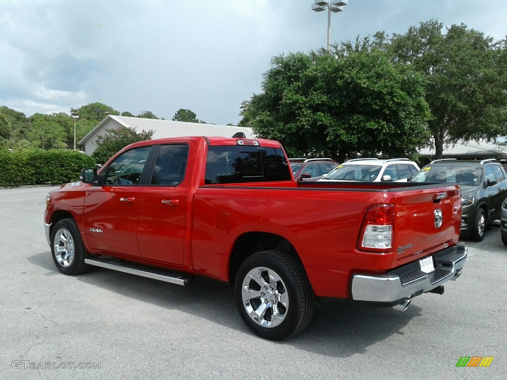 2019 1500 Big Horn Quad Cab - Flame Red / Mountain Brown/Light Frost Beige photo #3