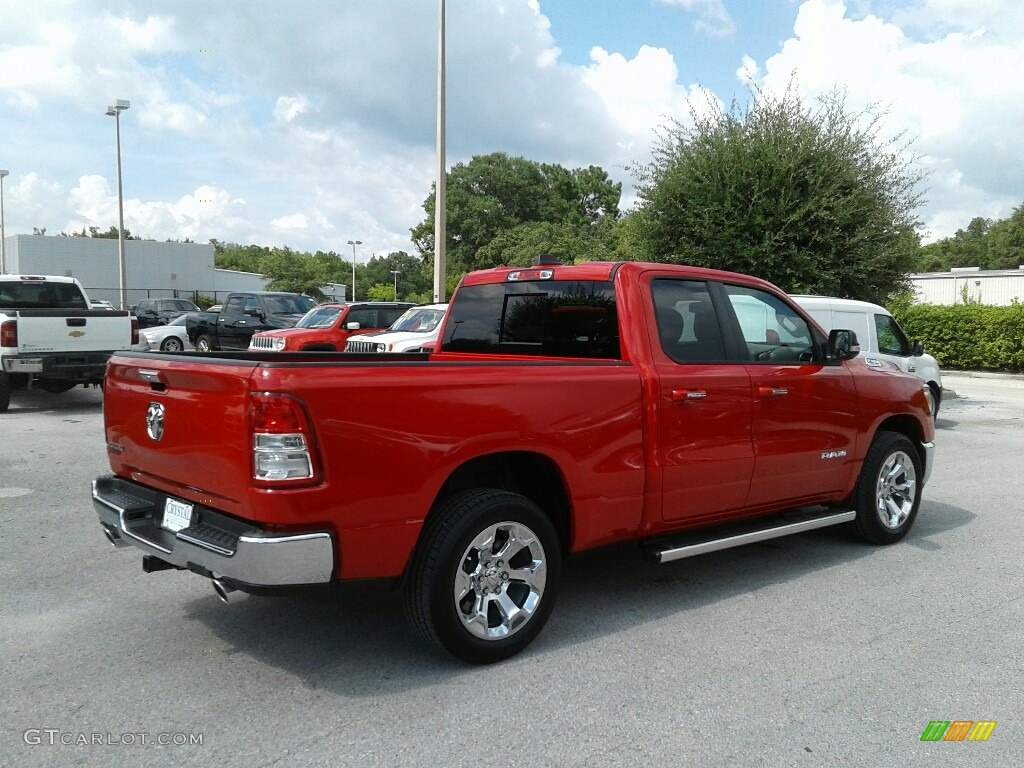 2019 1500 Big Horn Quad Cab - Flame Red / Mountain Brown/Light Frost Beige photo #5