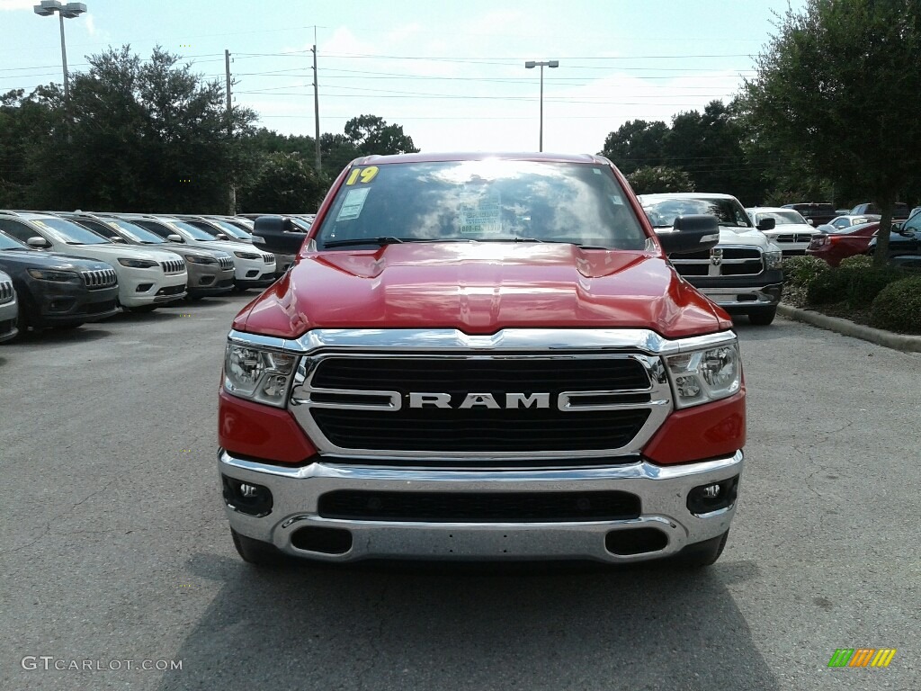 2019 1500 Big Horn Quad Cab - Flame Red / Mountain Brown/Light Frost Beige photo #8