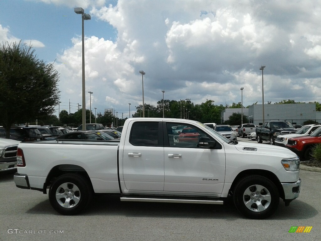 2019 1500 Big Horn Quad Cab - Bright White / Mountain Brown/Light Frost Beige photo #6