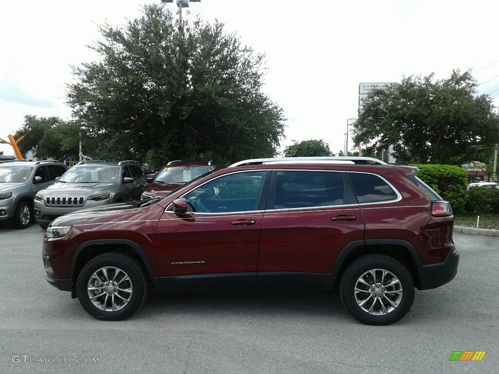 Velvet Red Pearl 2019 Jeep Cherokee Latitude Plus 4x4 Exterior Photo #128048089