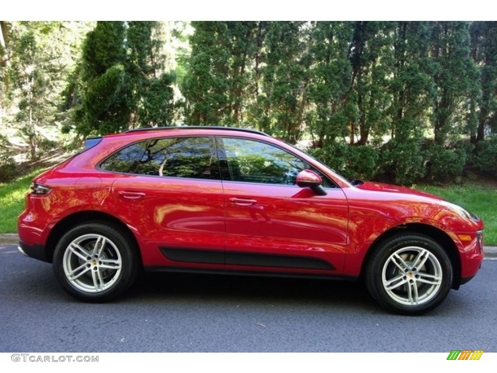 Carmine Red 2018 Porsche Macan Standard Macan Model Exterior Photo #128052050