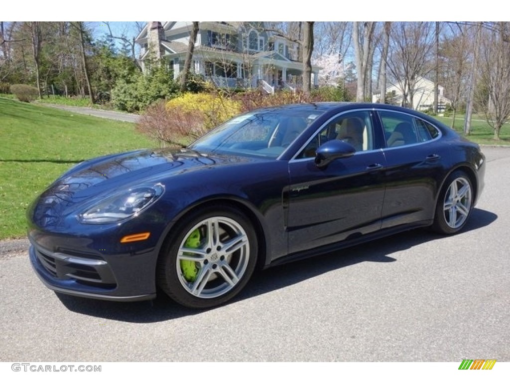 Night Blue Metallic 2018 Porsche Panamera 4 E-Hybrid Exterior Photo #128053430