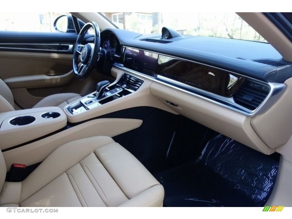 Black/Luxor Beige Interior 2018 Porsche Panamera 4 E-Hybrid Photo #128053694