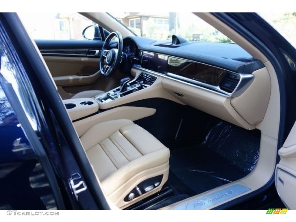 Black/Luxor Beige Interior 2018 Porsche Panamera 4 E-Hybrid Photo #128053724
