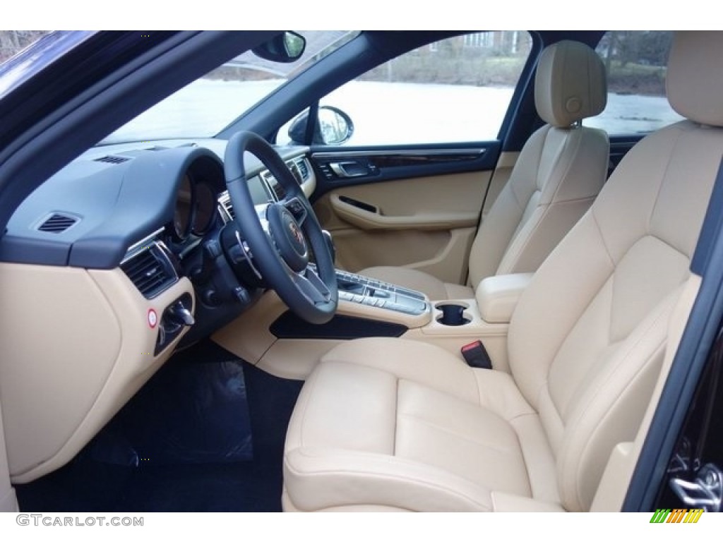 Black/Luxor Beige Interior 2018 Porsche Macan S Photo #128054453
