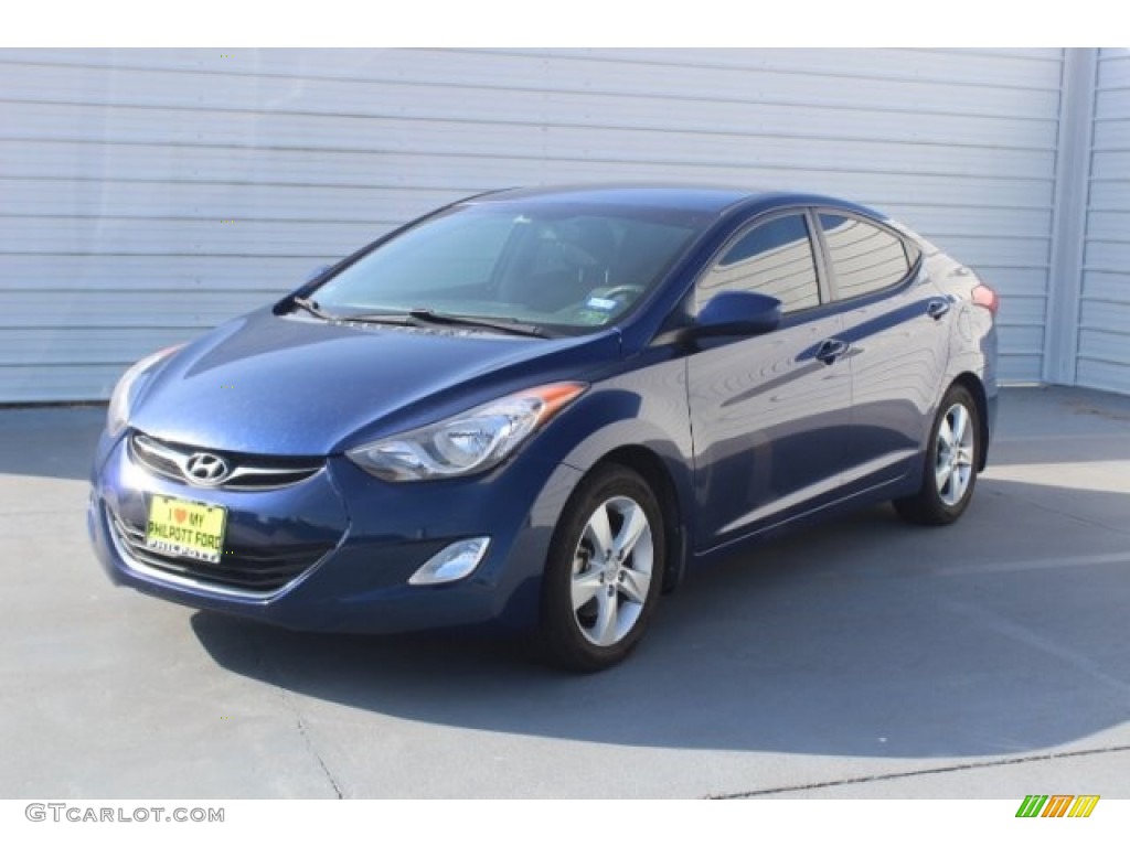 2013 Elantra GLS - Atlantic Blue / Gray photo #3