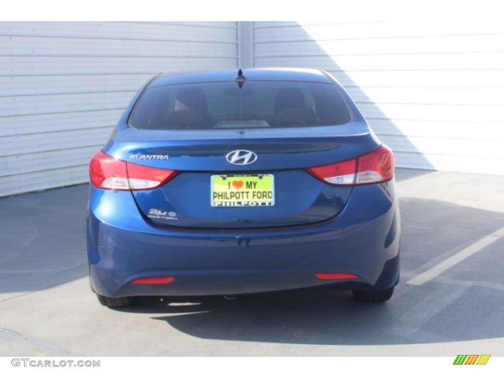 2013 Elantra GLS - Atlantic Blue / Gray photo #8