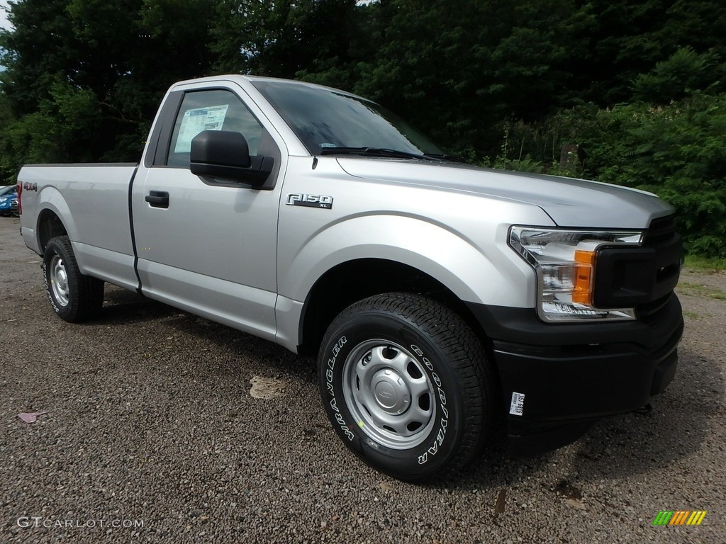 Ingot Silver 2018 Ford F150 XL Regular Cab 4x4 Exterior Photo #128059043