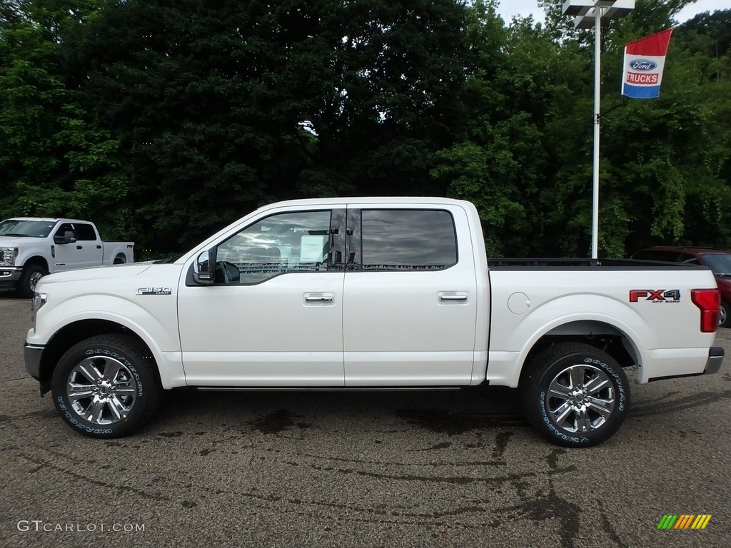 2018 F150 Lariat SuperCrew 4x4 - White Platinum / Black photo #6