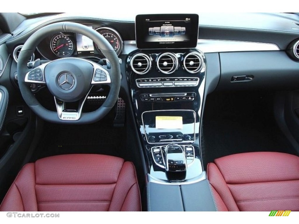 2018 Mercedes-Benz C 43 AMG 4Matic Sedan Cranberry Red/Black Dashboard Photo #128063360