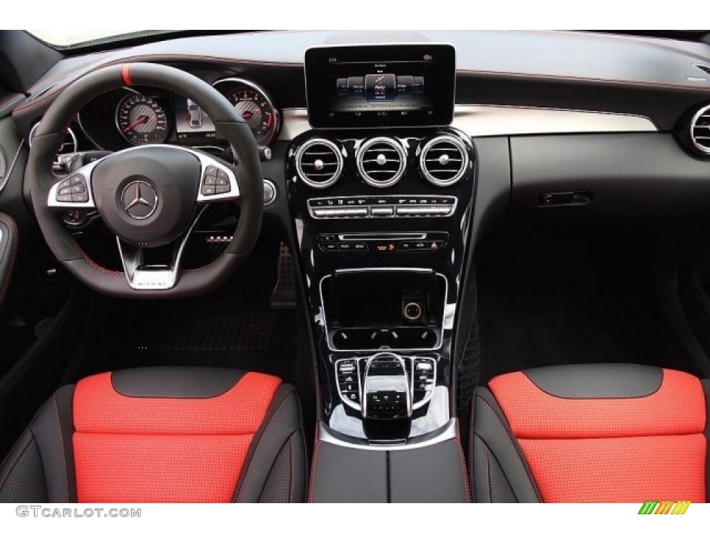 2018 Mercedes-Benz C 63 S AMG Sedan Red Pepper/Black Dashboard Photo #128063639