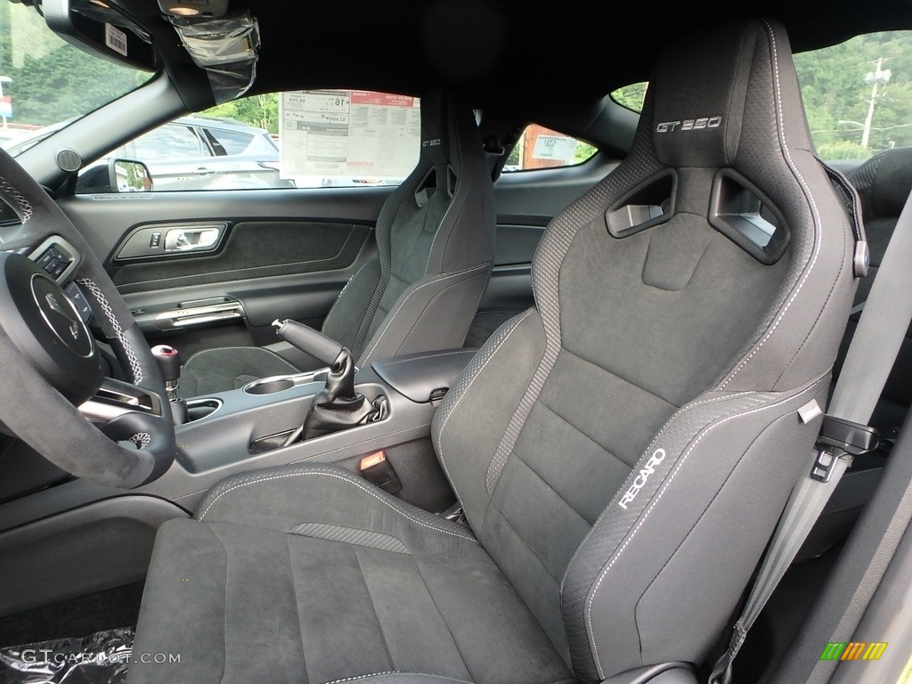 GT350 Ebony Recaro Cloth/Miko Suede Interior 2018 Ford Mustang Shelby GT350 Photo #128065154
