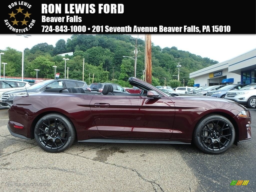 2018 Mustang EcoBoost Convertible - Royal Crimson / Ebony photo #1