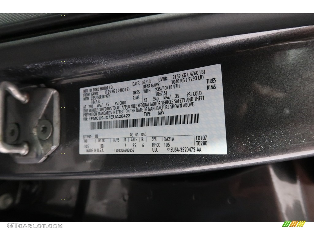 2014 Escape Titanium 1.6L EcoBoost 4WD - Sterling Gray / Charcoal Black photo #38