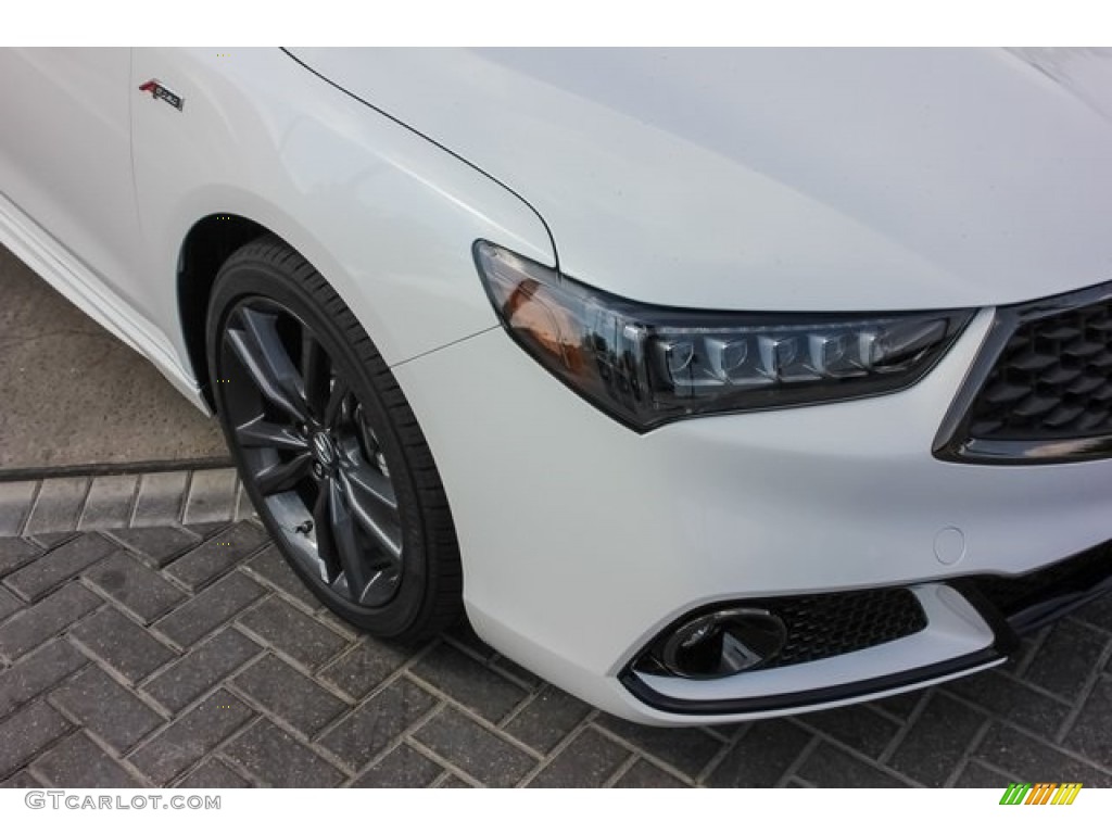 2019 TLX A-Spec Sedan - Platinum White Pearl / Red photo #10
