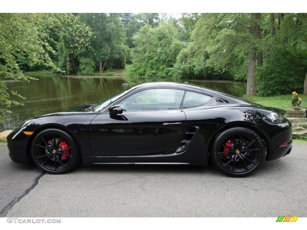 Black 2018 Porsche 718 Cayman GTS Exterior Photo #128068313
