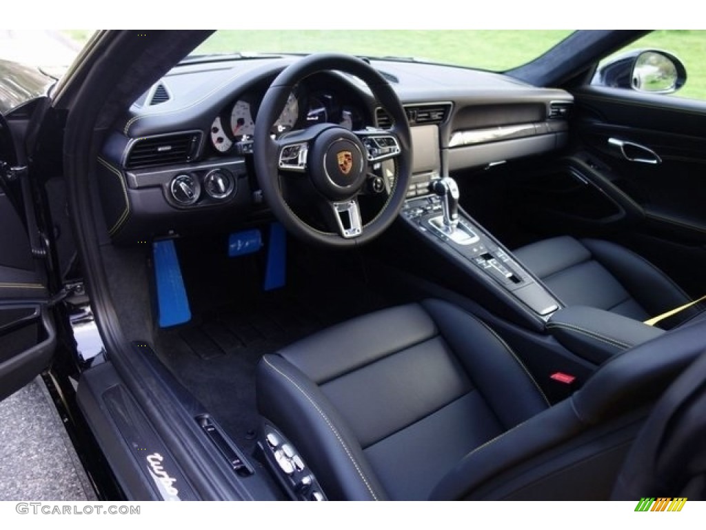 Black Interior 2018 Porsche 911 Turbo S Coupe Photo #128070548