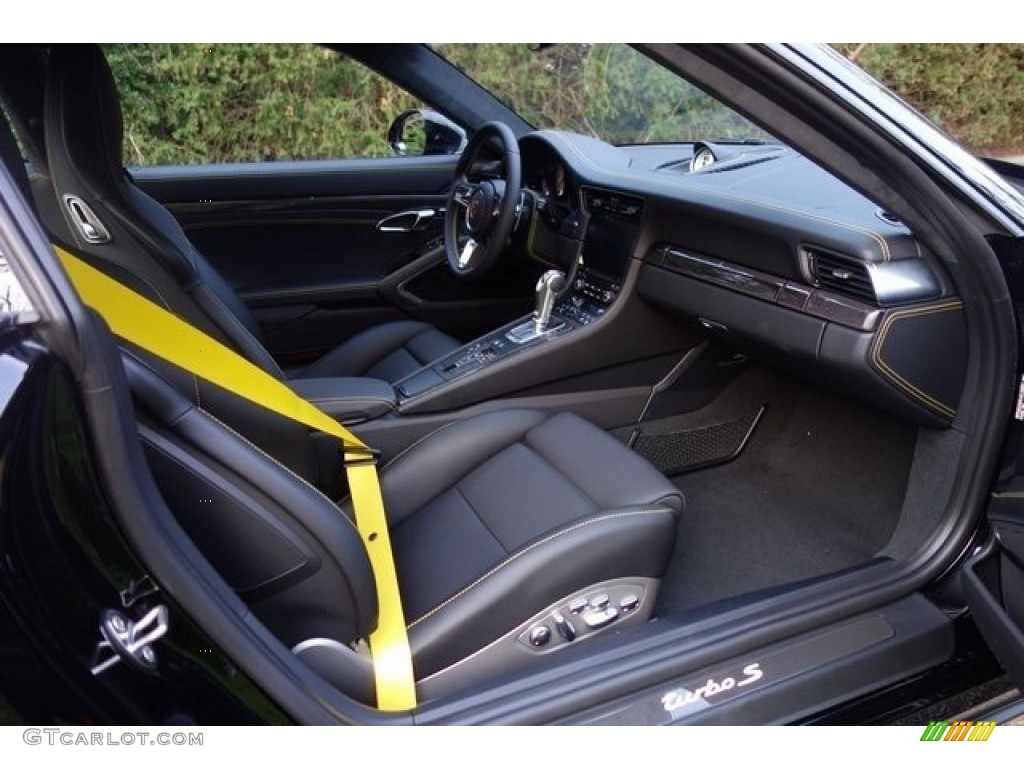 Black Interior 2018 Porsche 911 Turbo S Coupe Photo #128070650