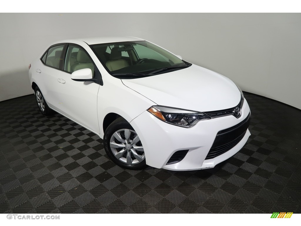 2015 Corolla LE - Super White / Ivory photo #4