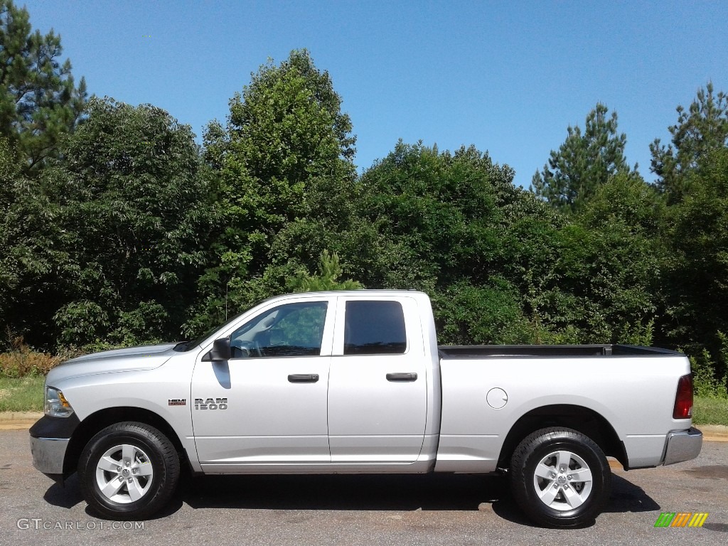 2018 1500 Tradesman Quad Cab 4x4 - Bright Silver Metallic / Black/Diesel Gray photo #1