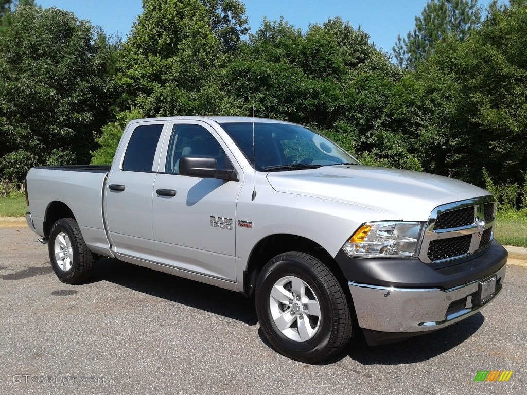 2018 1500 Tradesman Quad Cab 4x4 - Bright Silver Metallic / Black/Diesel Gray photo #4