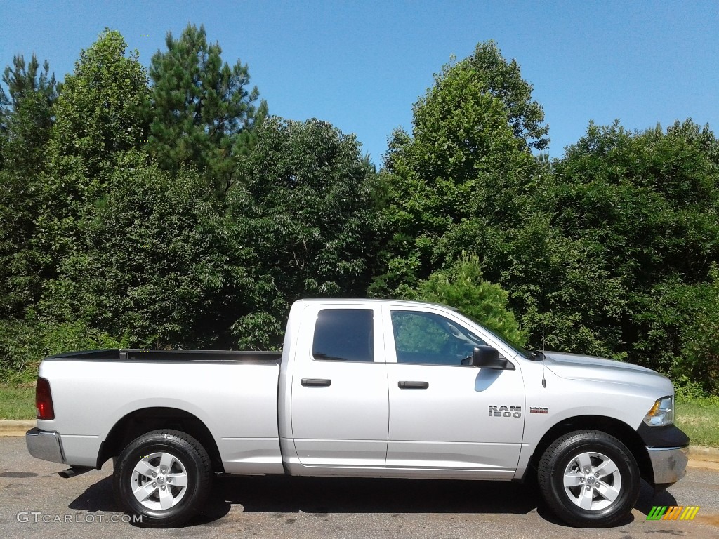 2018 1500 Tradesman Quad Cab 4x4 - Bright Silver Metallic / Black/Diesel Gray photo #5