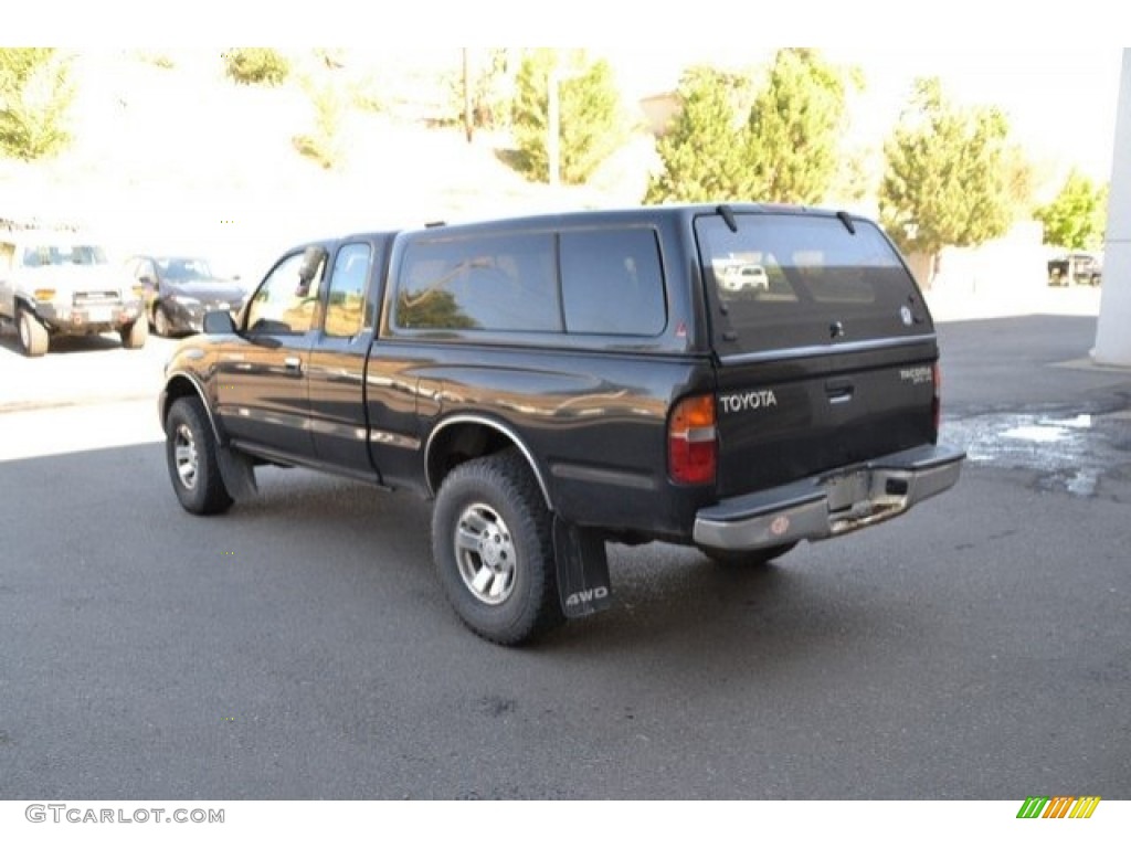 1998 Tacoma V6 Extended Cab 4x4 - Black Metallic / Gray photo #4