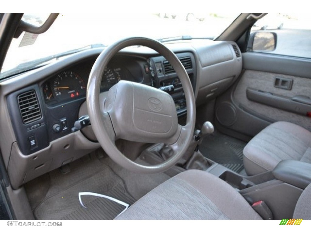 1998 Tacoma V6 Extended Cab 4x4 - Black Metallic / Gray photo #10