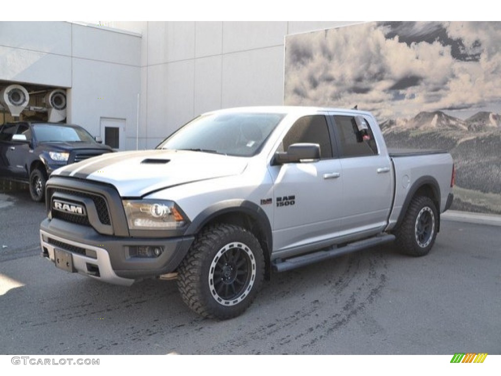 2017 1500 Rebel Crew Cab 4x4 - Bright Silver Metallic / Rebel Theme Red/Black photo #2
