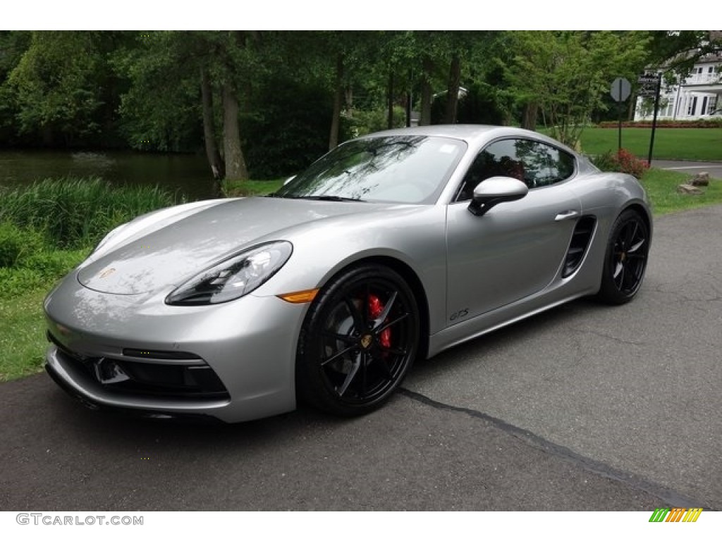 GT Silver Metallic 2018 Porsche 718 Cayman GTS Exterior Photo #128076595