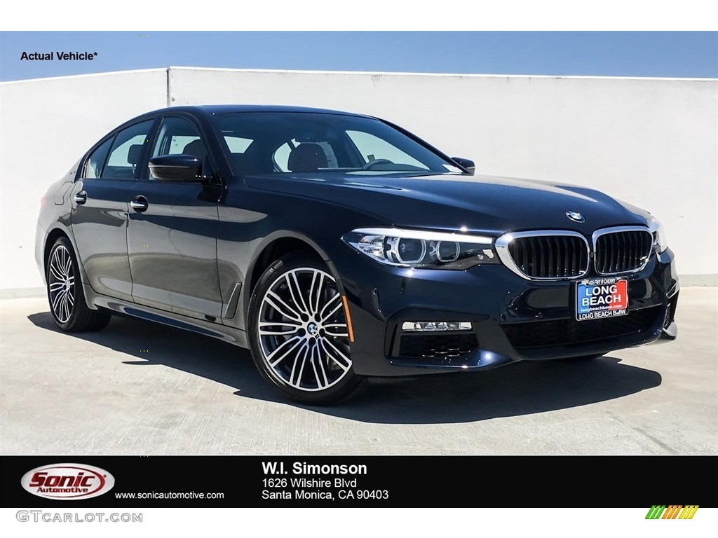 2018 5 Series 530e iPerfomance Sedan - Carbon Black Metallic / Cognac photo #1